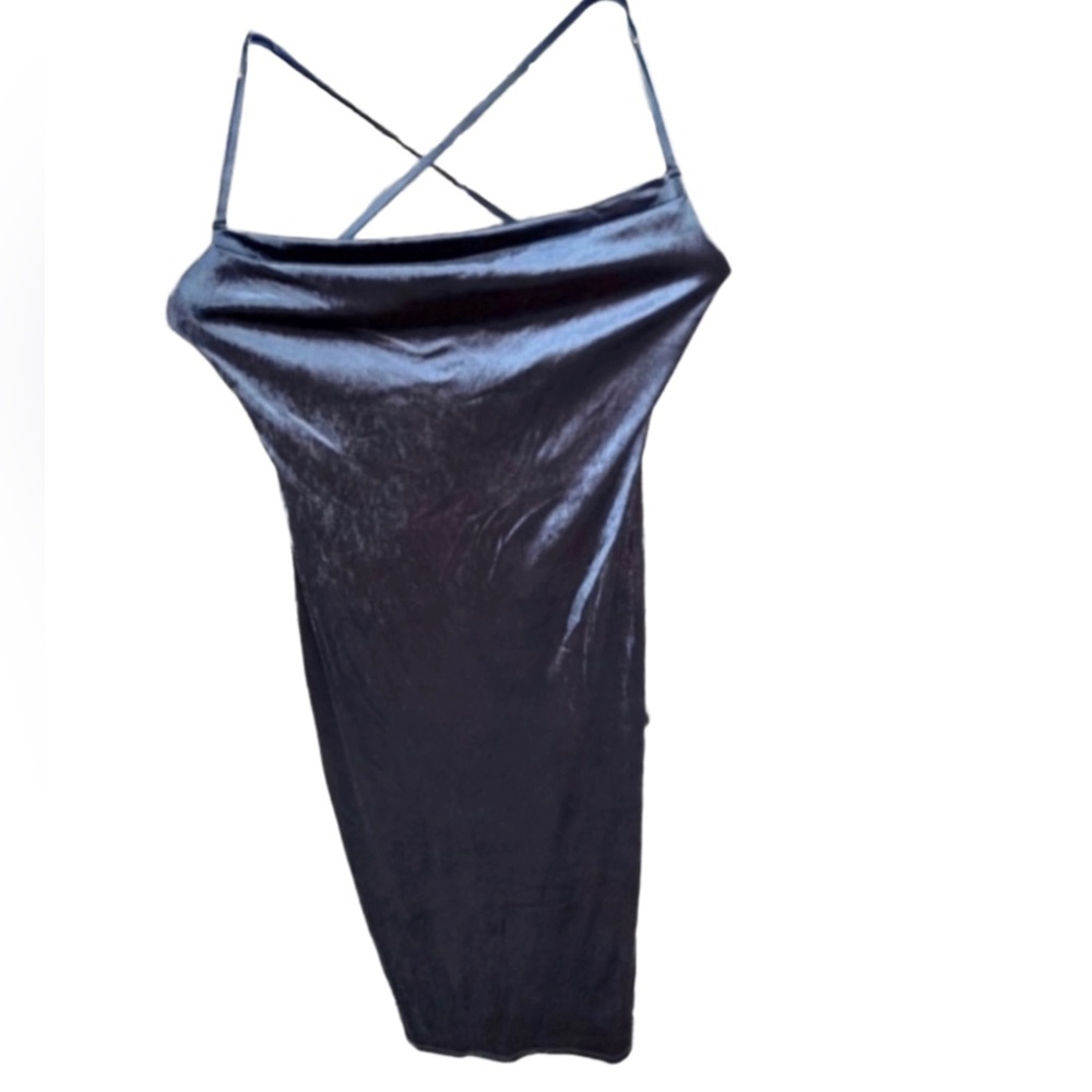 Ryegrass Deep Blue Velvet Dress Boutique dress